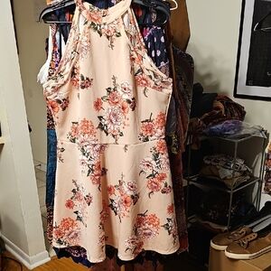 No Boundaries Floral Dress - Pink and Red